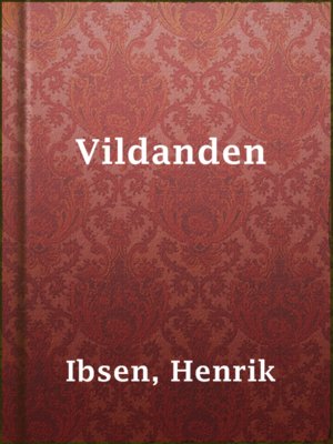 cover image of Vildanden
